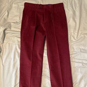 Mens Ralph Lauren Red Corduroy Dress Pants